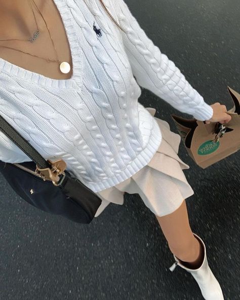 woman wearing ralph lauren sweater